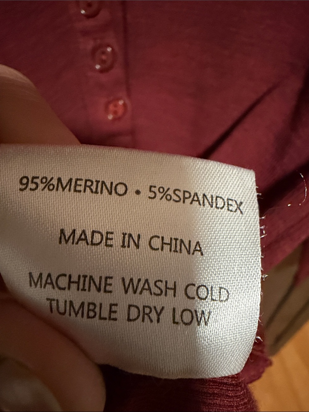Woolx Reese long sleeve henley top - Picture 4 of 6